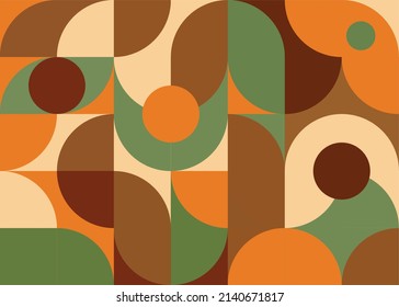 Abstract vector geometric background for your design. Bauhaus style.Vector illustration.