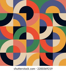 Abstract vector geometric background for your design. Bauhaus style.Vector illustration.