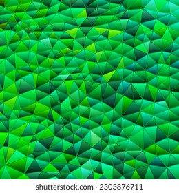 abstract vector geometric chaotic triangle background - green and blue
