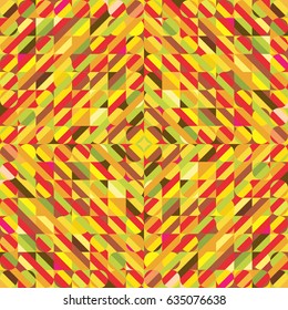 Abstract vector geometric colorful background, warm tone color.