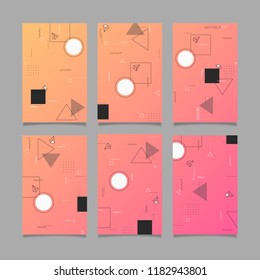 Abstract vector geometric design banners templates