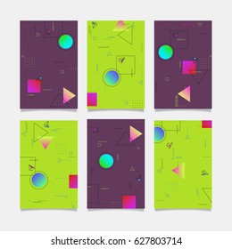 Abstract vector geometric design banners templates