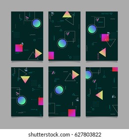 Abstract vector geometric design banners templates