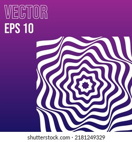 Diseño geométrico vector abstracto, ilusión creativa