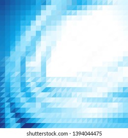 abstract vector geometric design.  light blue triangle 