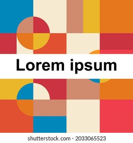Abstract vector geometric design. Minimal brochure template for headline bauhaus baskground vector illustration .