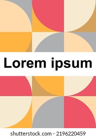 Abstract vector geometric design. Minimal brochure template for headline bauhaus baskground vector illustration .