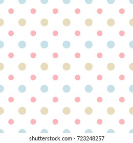 Abstract vector geometric dotted seamless pattern. Colored background. Wrapping paper. Print for interior design and fabric. Kids colorful background. vintage and retro style.