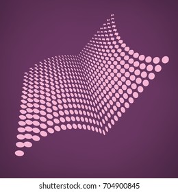 Abstract vector geometric element consisting of circles with distortion effect