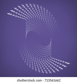 Abstract vector geometric element consisting of circles with distortion effect