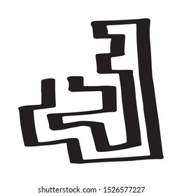 Abstract vector geometric figure on a white background