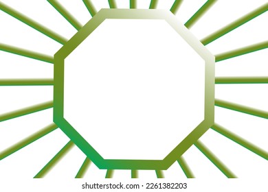 Abstract vector geometric frame with empty space for text or message in gradient colors