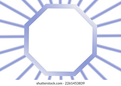 Abstract vector geometric frame with empty space for text or message in gradient colors