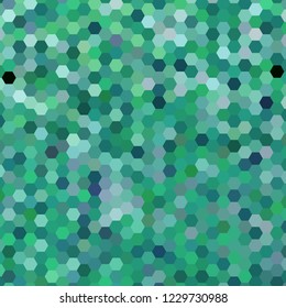 abstract vector geometric hexagon background - green and teal
