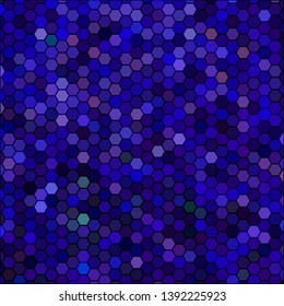 abstract vector geometric hexagon background - blue and violet