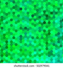 abstract vector geometric hexagon background - green and blue