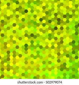 abstract vector geometric hexagon background - green and yellow