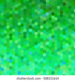 abstract vector geometric hexagon background - green and blue