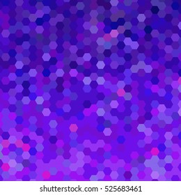 abstract vector geometric hexagon background - blue and violet