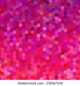 abstract vector geometric hexagon background - purple and red