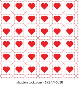 Abstract vector geometric love pattern, background. Stock illustration. 