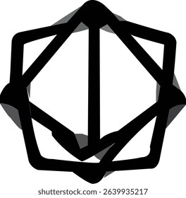 Abstract Vector Geometric Overlap Logo: Dynamic and Complex.