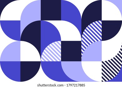 Abstract vector geometric pattern, background design in Bauhaus style, for web design, business card, invitation, poster, cover.