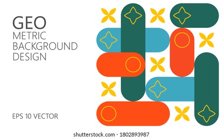 Abstract vector geometric pattern, background design for web, business card, invitation, poster, cover.