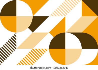 Abstract vector geometric pattern, background design in Bauhaus style, for web design, business card, invitation, poster, landing page, cover.