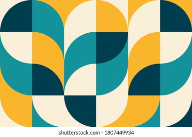 Abstract vector geometric pattern, background design in Bauhaus style, for web design, business card, invitation, poster, landing page, cover.