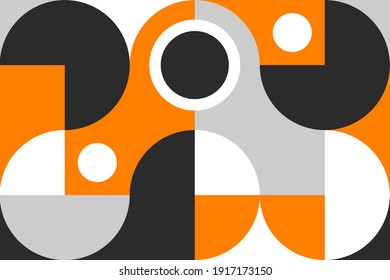 Abstract vector geometric pattern, background design in Bauhaus style