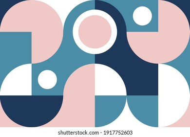 Abstract vector geometric pattern, background design in Bauhaus style