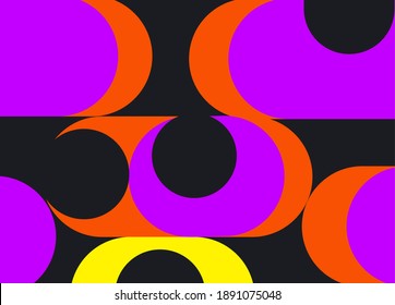 Abstract vector geometric pattern design in Bauhaus style