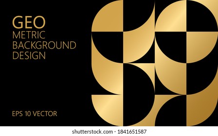 Abstract vector geometric pattern, golden background design, for web design, business card, invitation, poster, landing page, cover.