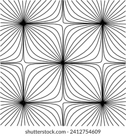 Abstract Vector Geometric Pattern with Radial Lines and Optical Illusion