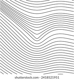 Abstract Vector Geometric Pattern with Radial Lines and Optical Illusion