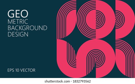 Abstract vector geometric pattern, simple duotone background design, for web design, business card, invitation, poster, landing page, cover.