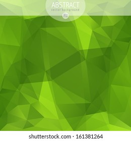 abstract vector geometric scene with green triangles straight white star spring conceptual background scene digital new modern site business flooring green luxurious light warm beauty science concept