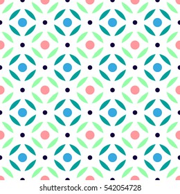 Abstract vector geometric seamless ornamental pattern