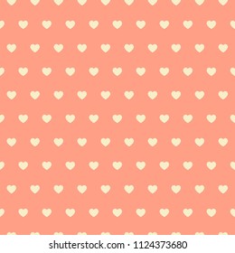 Abstract vector geometric seamless pattern with hearts. Colored background. Wrapping paper. Print for interior design and fabric. Kids colorful background. vintage and retro style.