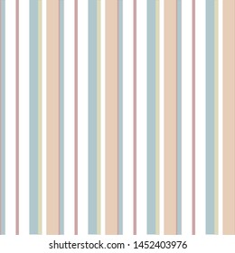 Abstract vector geometric seamless pattern. Vertical stripes. Monochrome background. Wrapping paper. Print for interior design and fabric. Kids background. Backdrop in vintage and retro style.