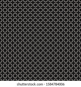 Abstract vector geometric seamless pattern. Simple black and white texture with small diamond shapes, octagons, grid. Abstract minimalist ornament. Simple monochrome background. Dark repeat design