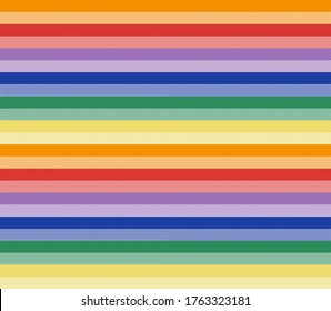 Abstract vector geometric seamless pattern. Horizontal stripes. Colored background. Wrapping paper. Print for interior design and fabric. Stripe seamless pattern with Rainbow colorful colors.