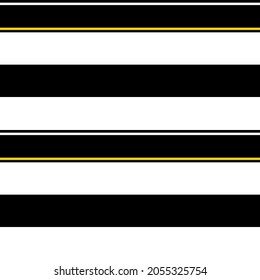 Abstract vector geometric seamless pattern. Horizontal stripes. Colored background. Wrapping paper. Print for interior design and fabric. Stripe pattern with Black, yellow and white colors.