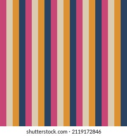 Abstract vector geometric seamless pattern. Vertical stripes. Colored background. Wrapping paper. Print for interior design and fabric. Stripe pattern with colorful colors.