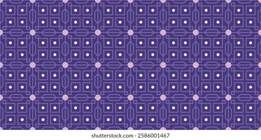 Abstract vector geometric seamless pattern. Texture with circle, grid, lattice, mesh, lace, grating, fence, net. Modern graphic repeat pattern. Elegant ornament design
