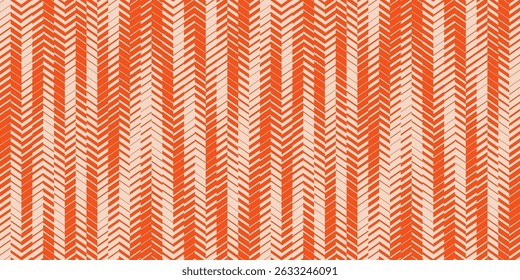 Abstract vector geometric seamless pattern with fading lines, stripes, tracks, halftone shapes. Extreme sport style background, urban art. Bright orange funky texture. Urban pattern. Trending design