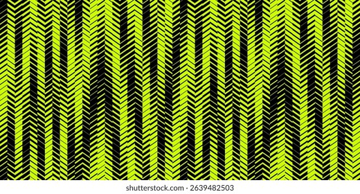 Abstract vector geometric seamless pattern with fading lines, stripes, tracks, halftone shapes. Extreme sport style background, urban art. Neon green and black texture. Urban pattern. Trending design