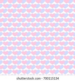 Abstract vector geometric seamless pattern with hearts. Wrapping paper. Print for interior design and fabric. Kids colorful background. vintage and retro style.