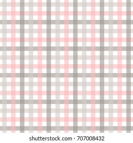Abstract vector geometric seamless pattern. Vertical and horizontal crossed stripes. Plaid. Pastel background. Wrapping paper. Print for interior design and fabric. Kids background.